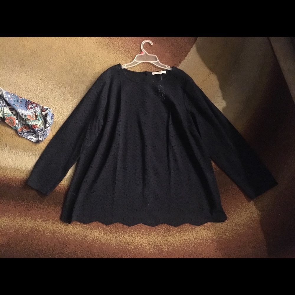Navy blue lace top never worn